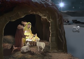 De ster schijnt over Bethlehem